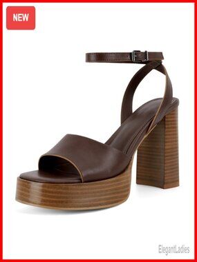 Platform Heels for Women Chunky High Heel Open Toe Ankle Strap Sandals Block